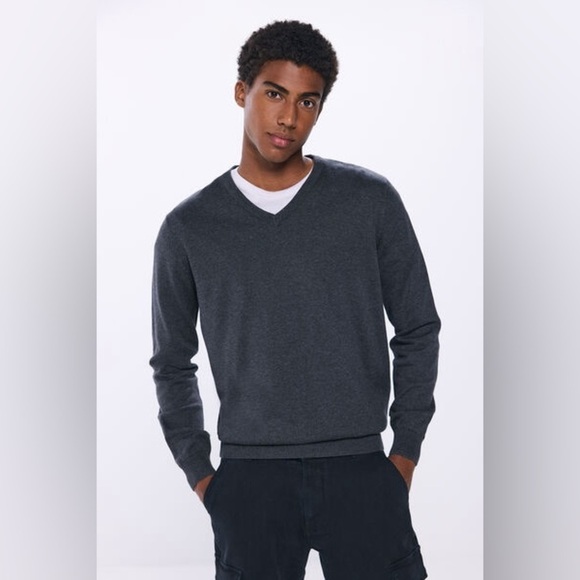 Ted Baker Wool Blend V-Neck Sweatshirt 6 (2XL) - Picture 1 of 6